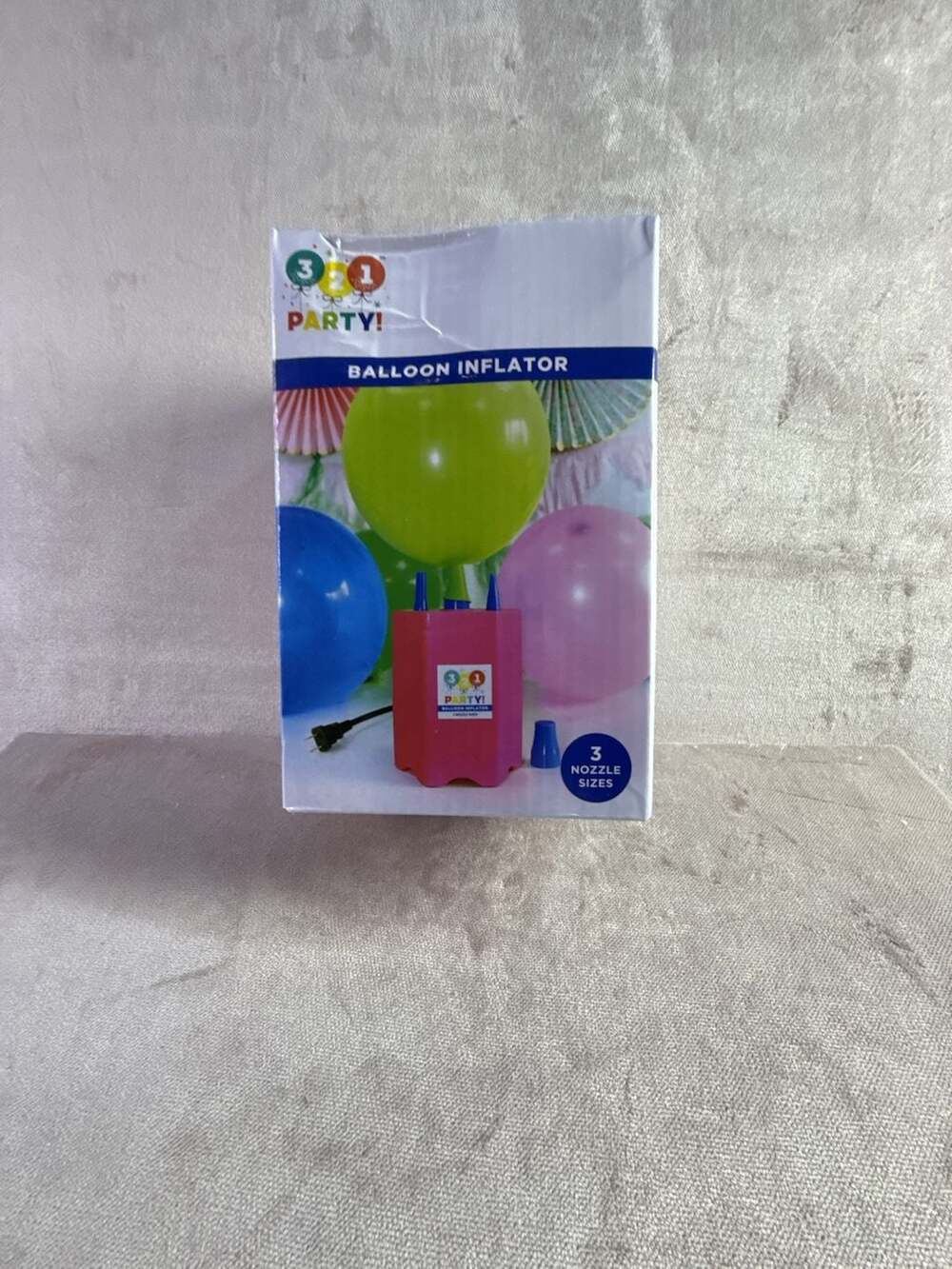 3-2-1 Party! Balloon Inflator, Assorted,